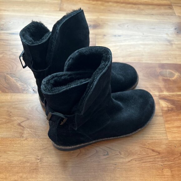 New** Birkenstock Uppsala shearling black boots - Picture 2 of 7
